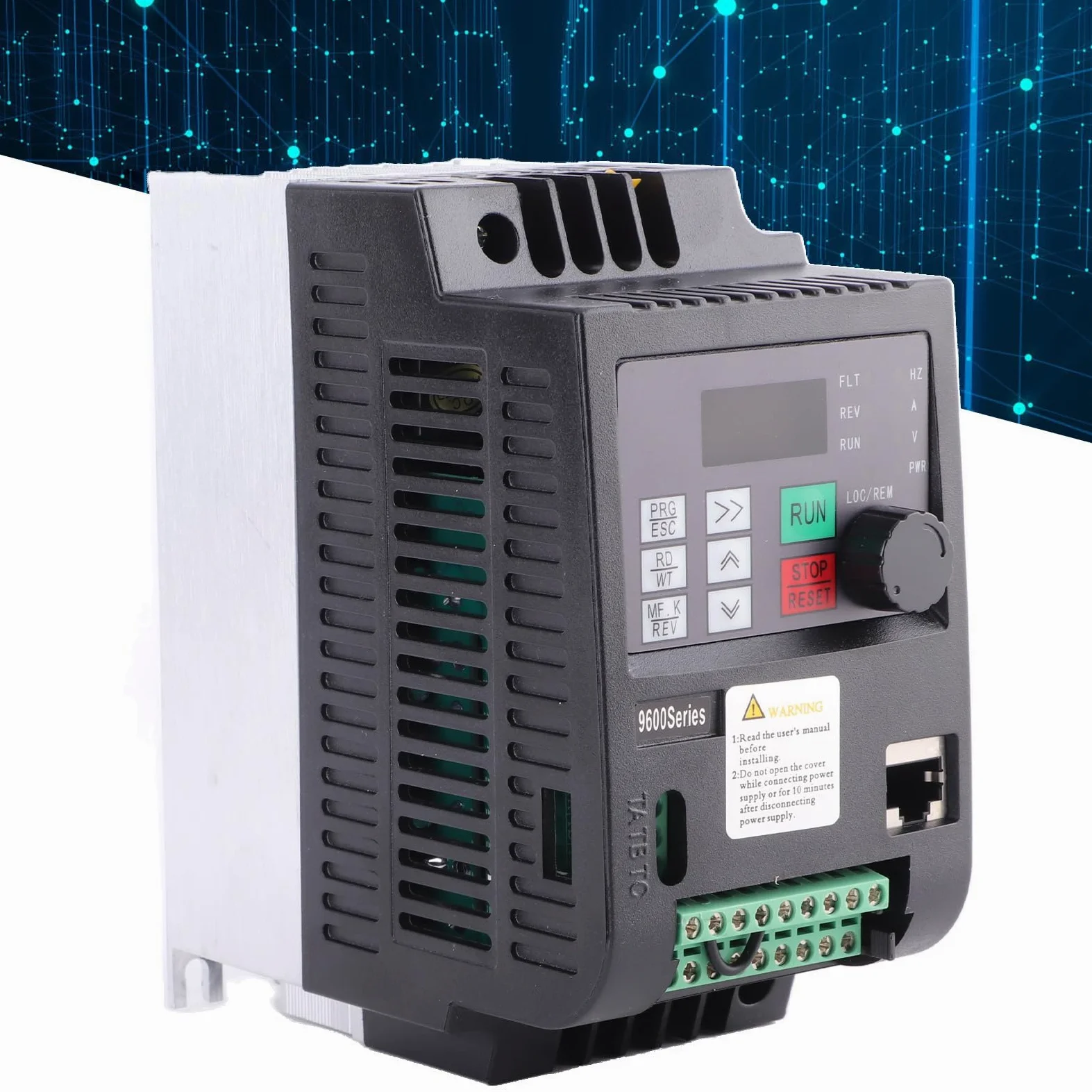 Variador de Frecuencia, NFLIXIN Inversor Solar Fotovoltaico Trifásico 2.2KW 220V 10A Controles Indicadores Convertidor de Bomba Entrada DC200-400V para Control de Velocidad del