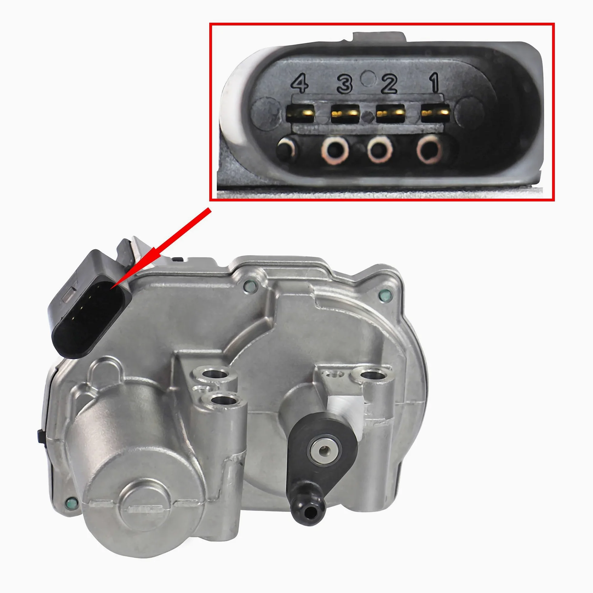ATEC Germany 2x Actuador colector de admisión Compatible con AUDI A4 B6 Cabriolet (8H7), A4 B7 (8EC), (8ED) (8HE), A6 C6 (4FH),4F2)(4F5), A8 D3 (4E2, 4E8), Q7 (4LB), VW TOUAREG (7LA, 7L6, 7L7)