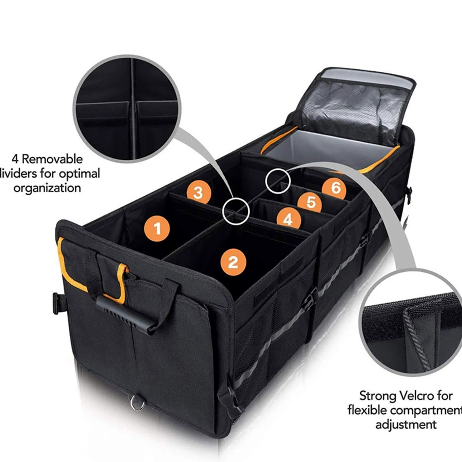 Organizador De Maletero Para Coche SUV Enfriador Impermeable Aislante con | Organizador de Almacenamiento para Coche para SUV Autocaravana Furgoneta Camión Interior Carga