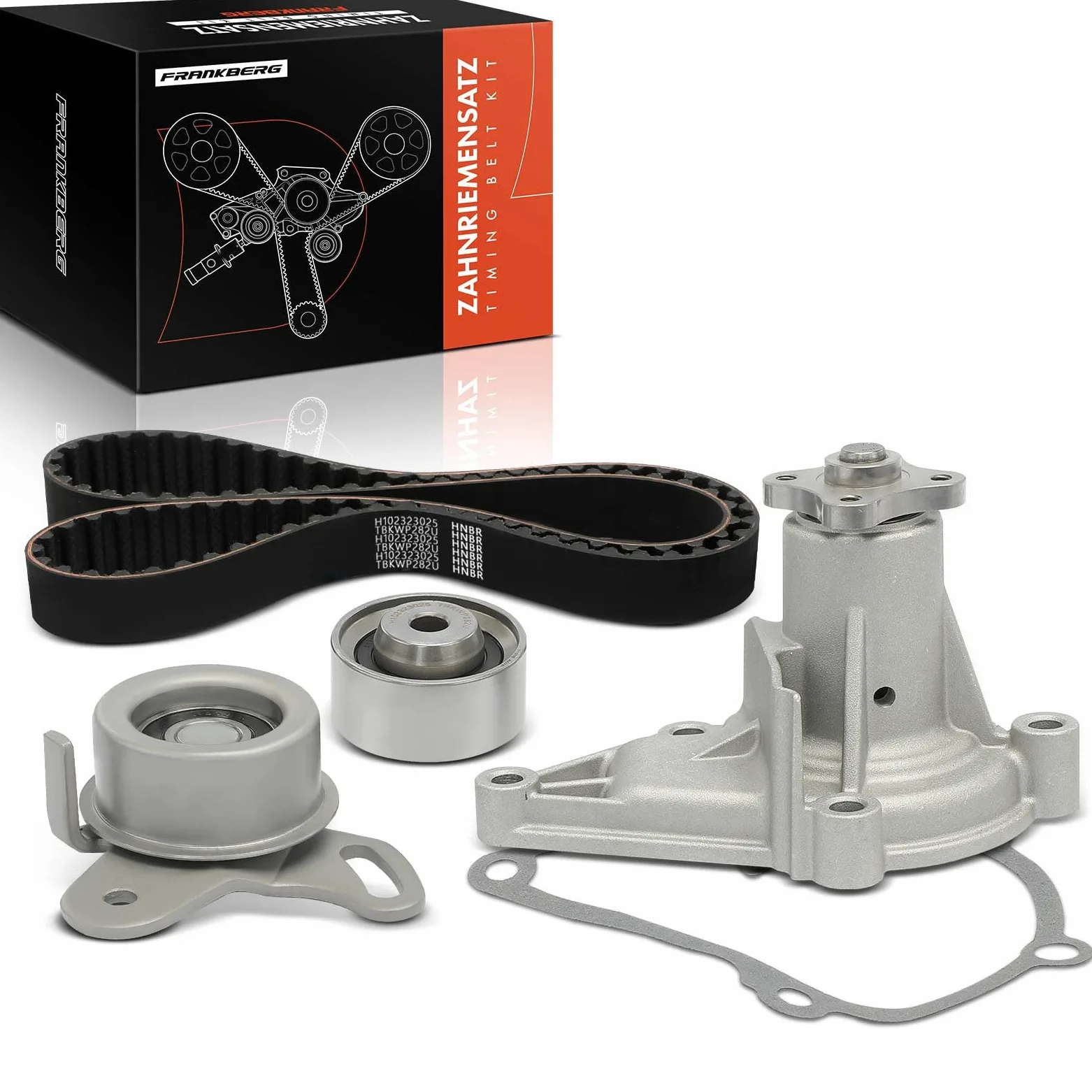 Frankberg 1x kit de correa de distribución + 1x bomba de agua 2441022000 | Compatible con: Accent Sedán X-3, Coupé GK, Getz TB, Río II JB, Elantra Saloon XD, Cerato LD, Salón Rio II JB, Acento II