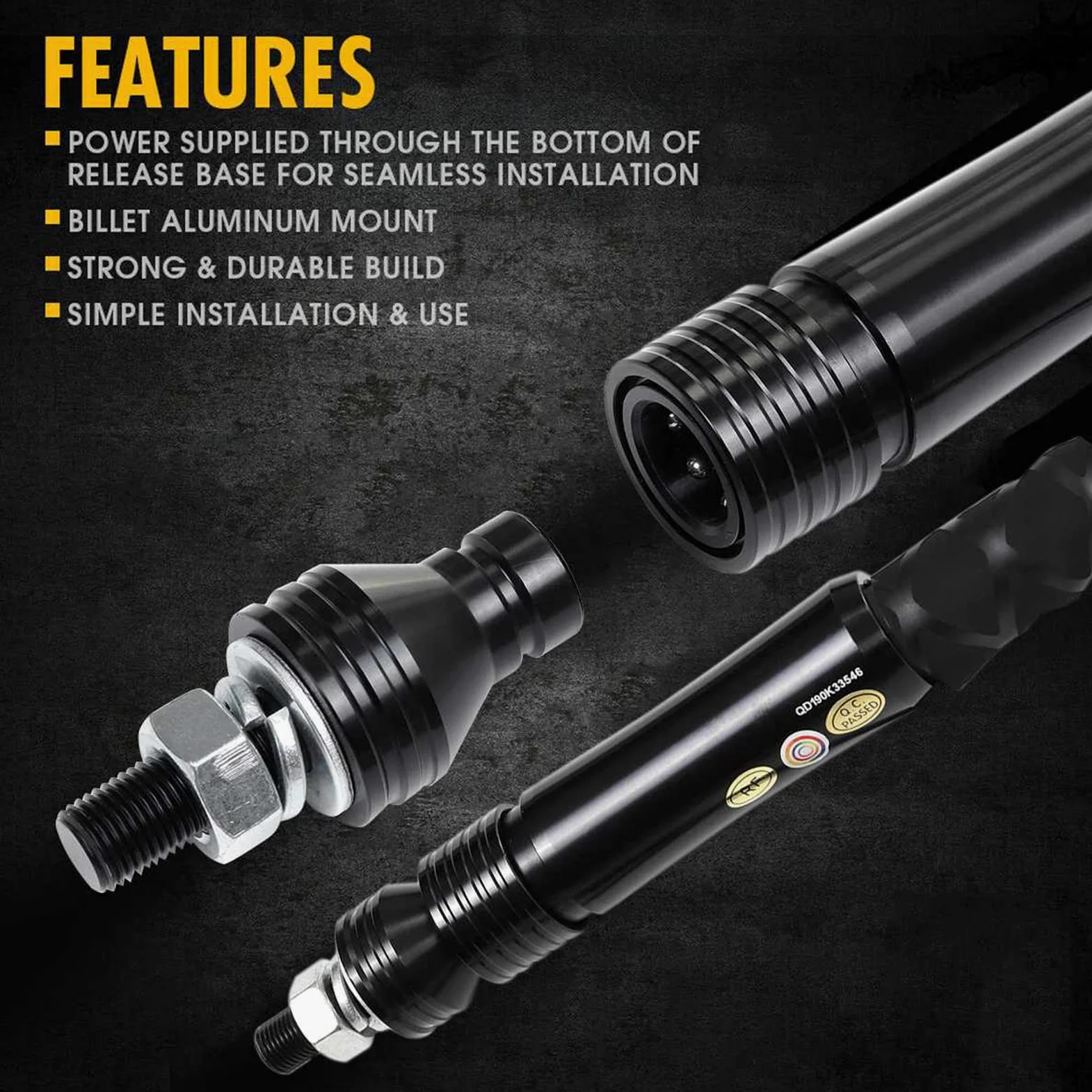 2 luces de látigo LED RGB en espiral de 3 pies con control remoto, luz de persecución/baile, látigos de antena iluminados de advertencia todoterreno, 366 modos para Can-am ATV UTV RZR Polaris Dune Bug