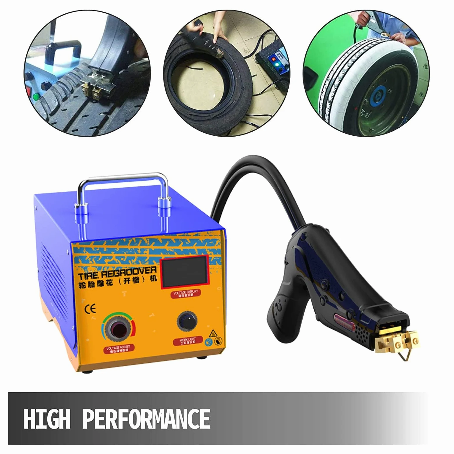 Kit de herramientas portátil de 1000 W para regroover y ranurado de neumáticos para camiones, coches, cuatrimotos, cable de 5 m, uso industrial