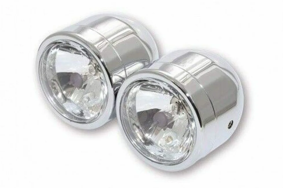 SHIN YO Doble foco cromado, 2x H4 55/60 (Chrome)