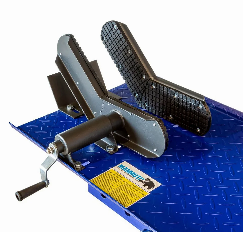 DeTec. Plataforma elevadora para moto, máx. 360 kg, mando a pie, elevador de tijera, plataforma de montaje máx. 780 mm altura de elevación