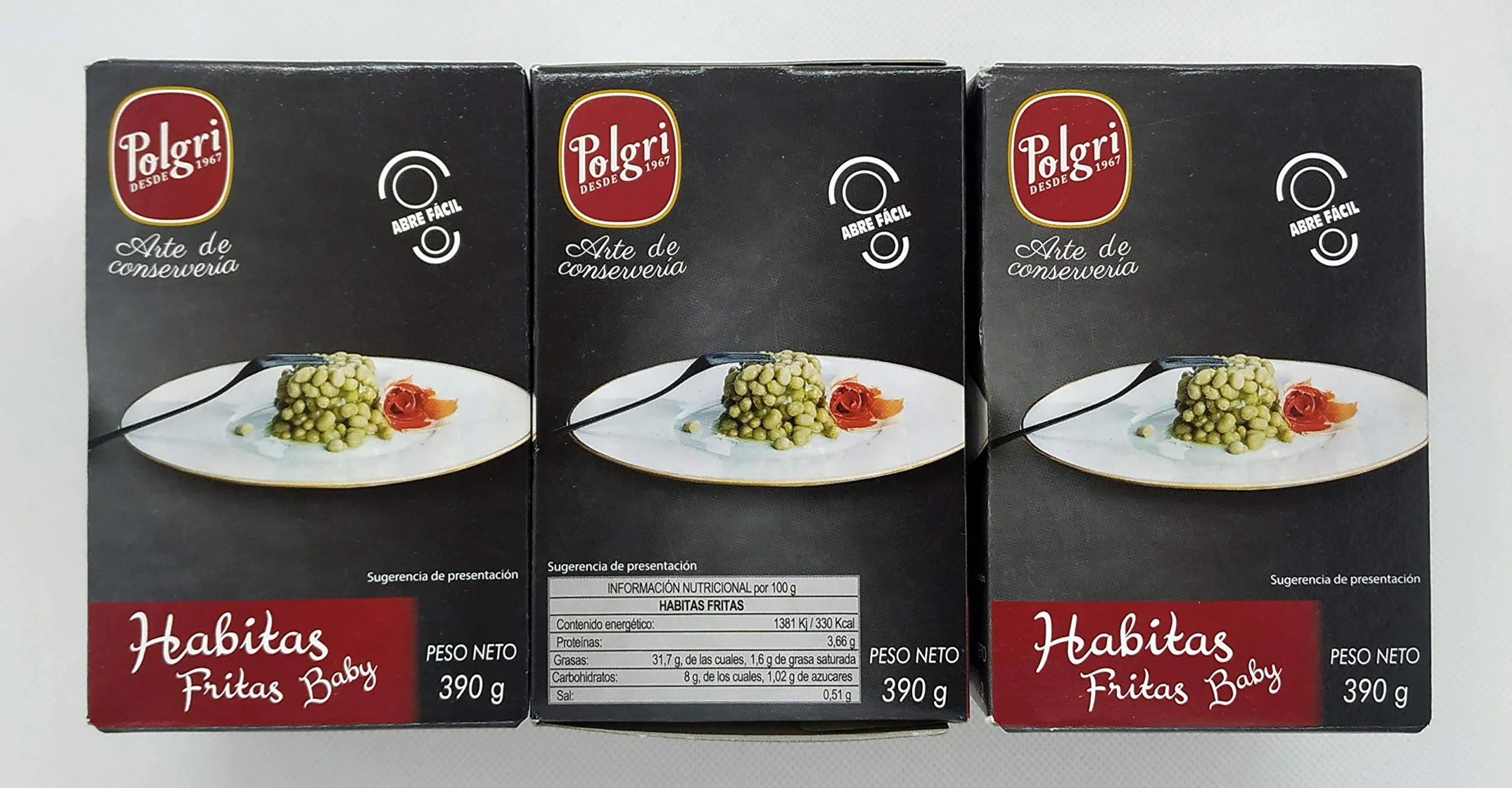 Habitas Fritas Baby Polgri 390g x 3 Unidades