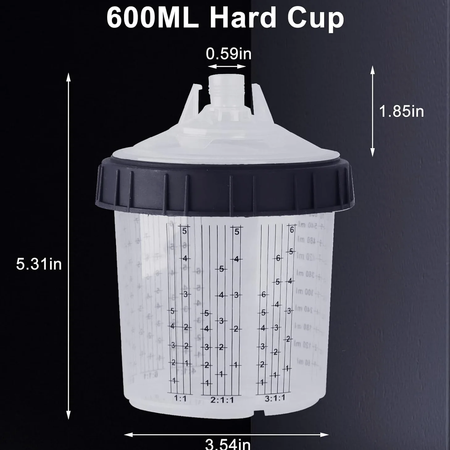 Pulverizador de pintura profesional, kit de pistola de pulverización de 1,3 mm con 10 vasos desechables, cepillos de limpieza, regulador de presión para pintura de coche, transparente, de