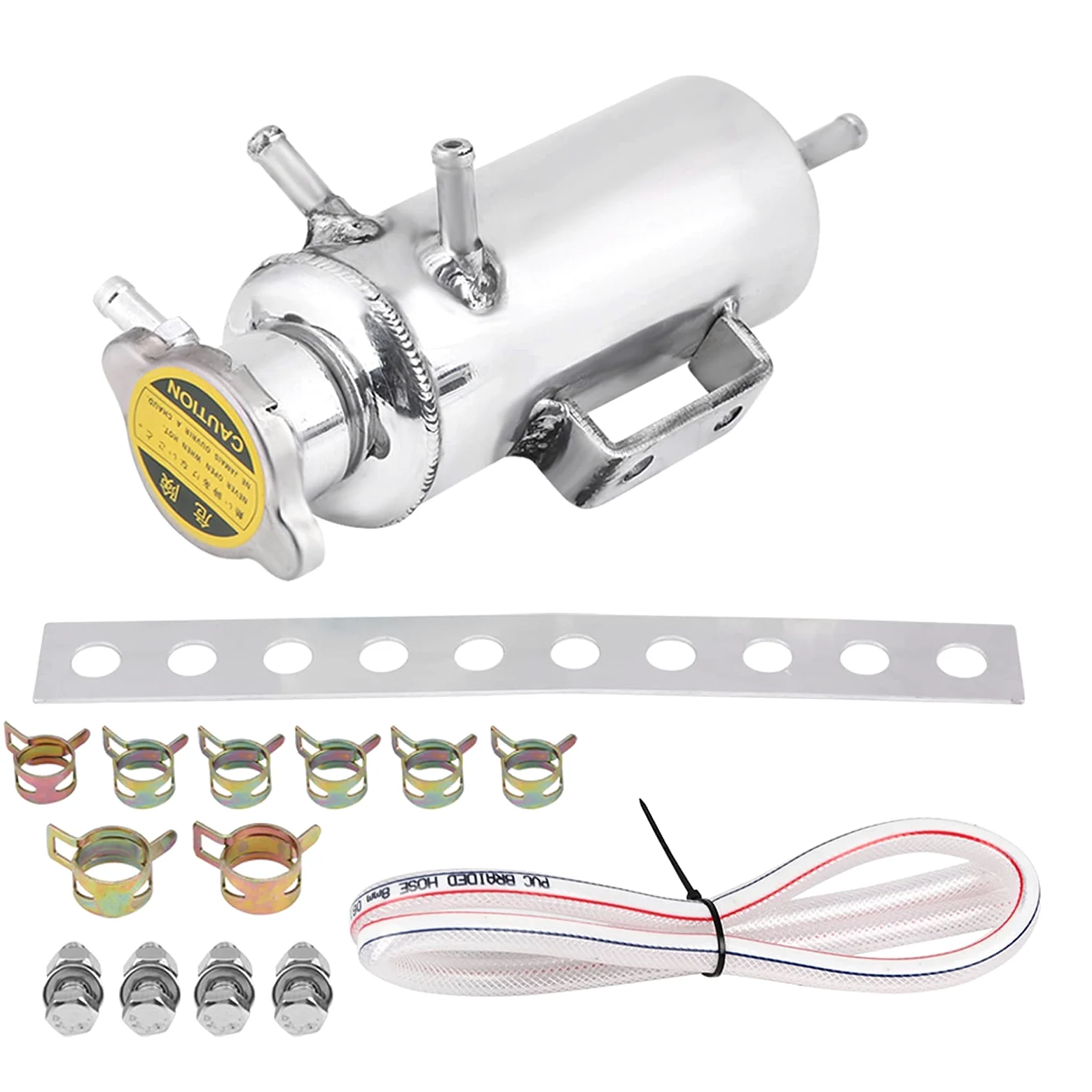 Tanque de expansión de refrigerante, depósito de refrigerante, líquido de radiador de colector de depósito de desbordamiento de SUV de coche de aluminio de 350 ml