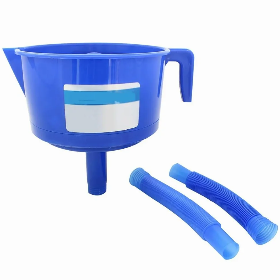 Embudo separador de aceite y agua con manguera de extensión - 1 unidad, equipo de llenado de combustible for automóvil, azul, 22 x 25,5 cm, ideal for gasolina y queroseno