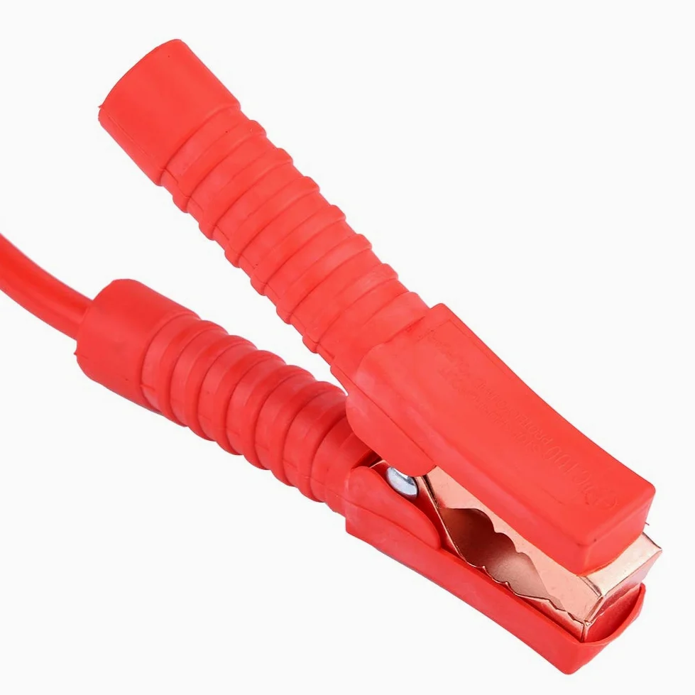 SIXRUN Cable de BateríA de Automóvil de 12 V, Cable de Puente de BateríA de Emergencia de Cobre Puro 4 M 2000 A, Terminales Aislados Codificados por Colores, Cables Flexibles Rojos y Negros para