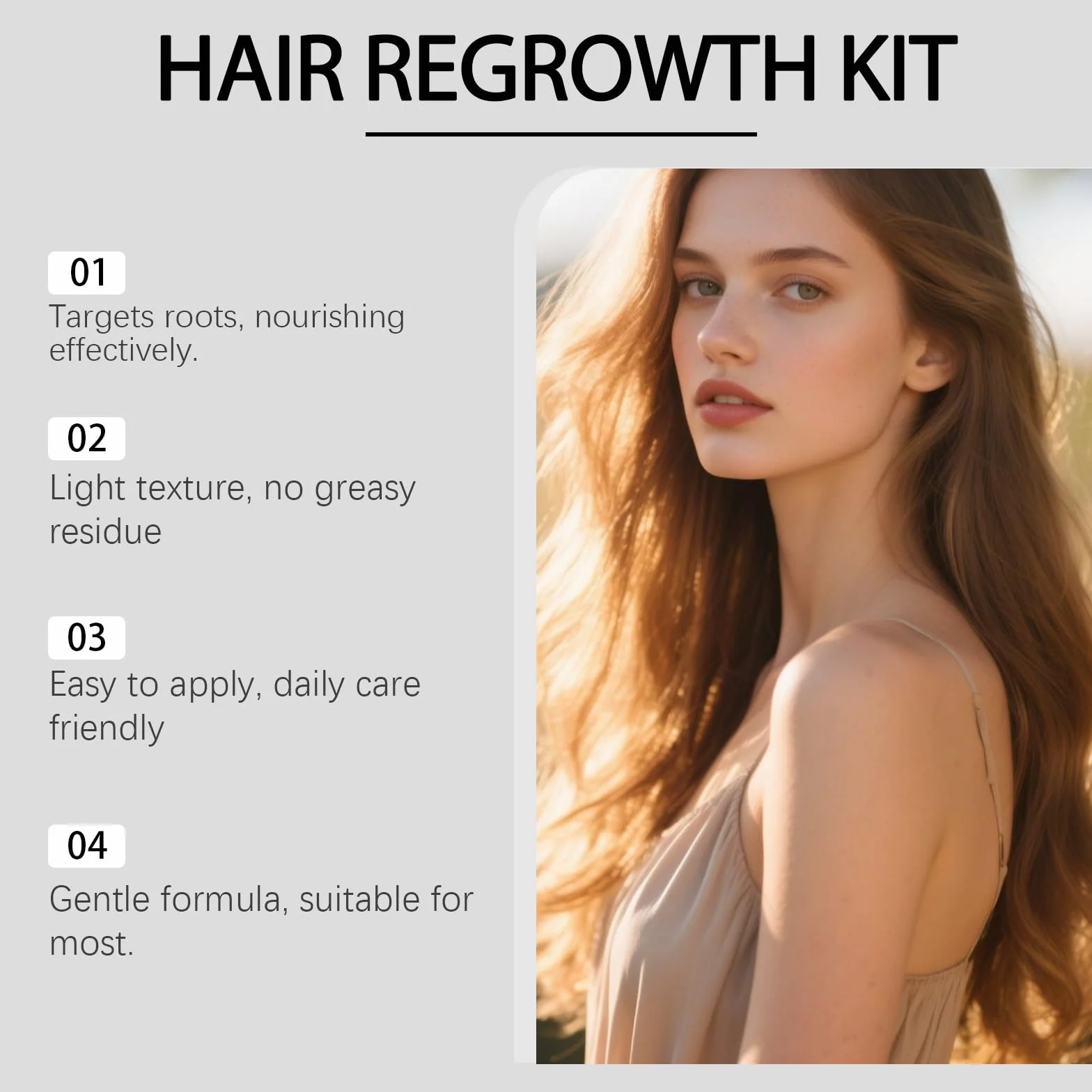 Sistema de Crecimiento del Cabello, Micro-Infusion Hair Regrowth Kit, Tecnología de Microinfusión Indolora
