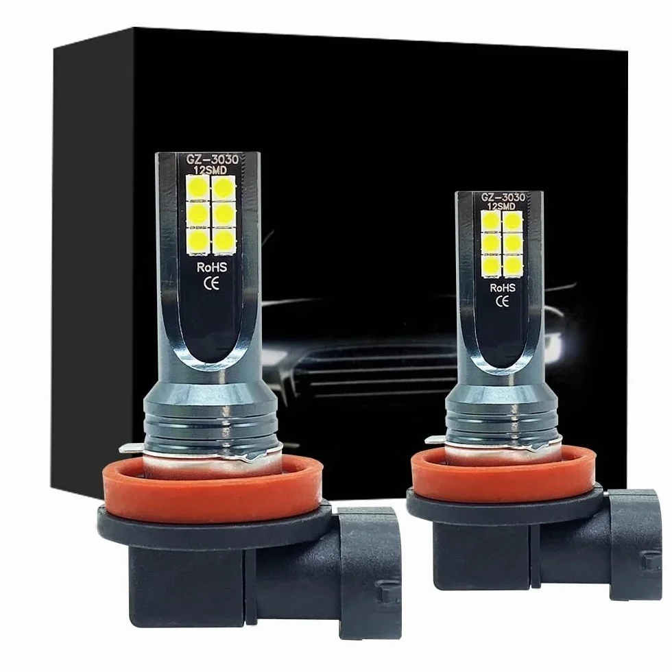 Genérico Luz trasera 2 uds H11 H8 H4 H7 H1 H16 H3 H10 9005 HB3 9006 HB4 luces antiniebla LED para coche 6000K bombillas de faros 3000K 12000K 4300K ​​lámpara para(8000K,H8)