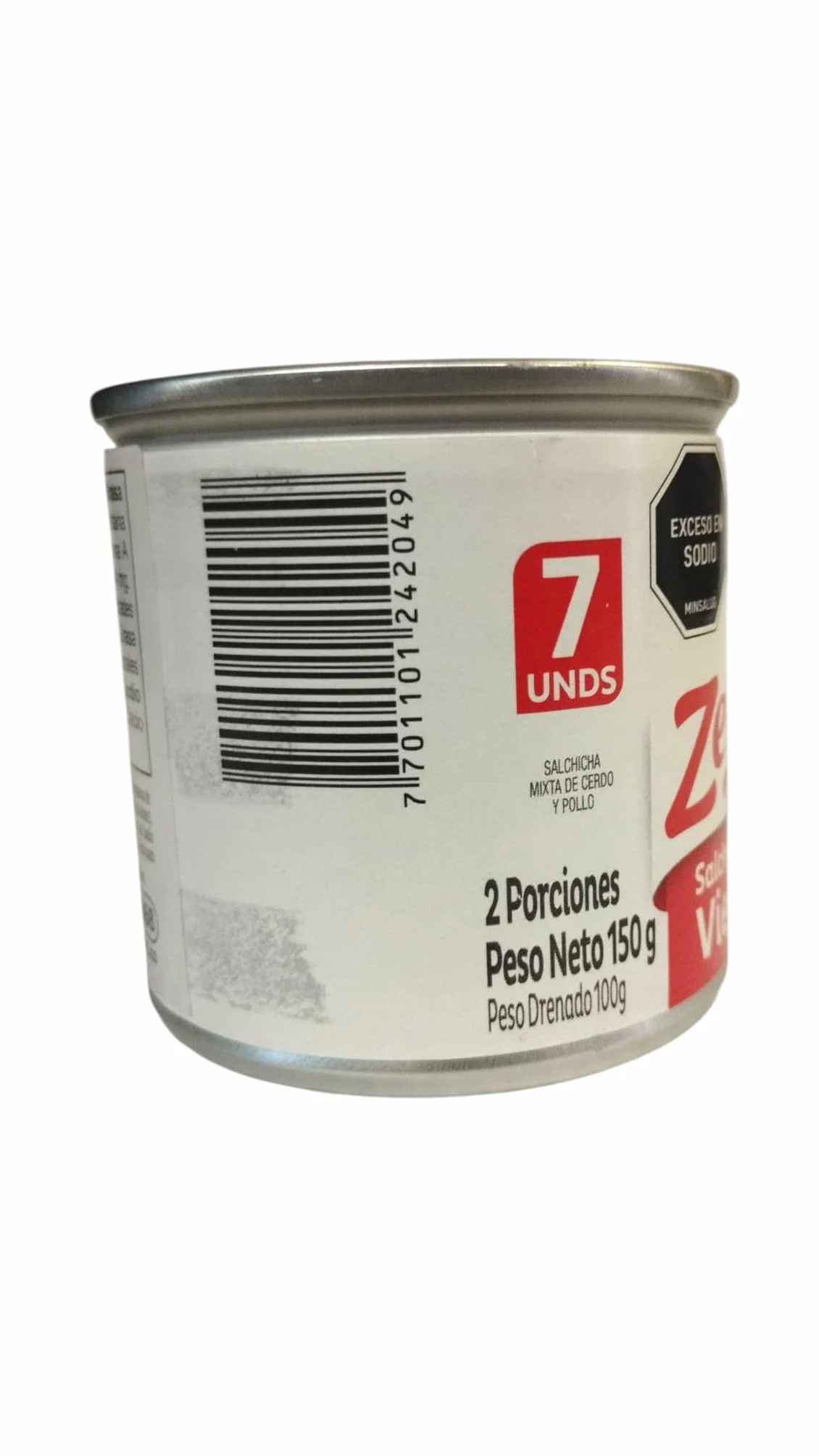 SALCHICHAS VIENA ZENU SALCHICHA MIXTA DE CERDO Y POLLO 150 GRAMOS