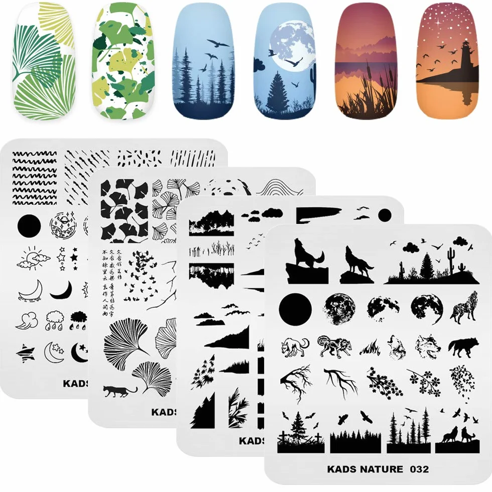 KADS Nail Art Stamping 20pcs Placas Estampacion Uñas Manicura