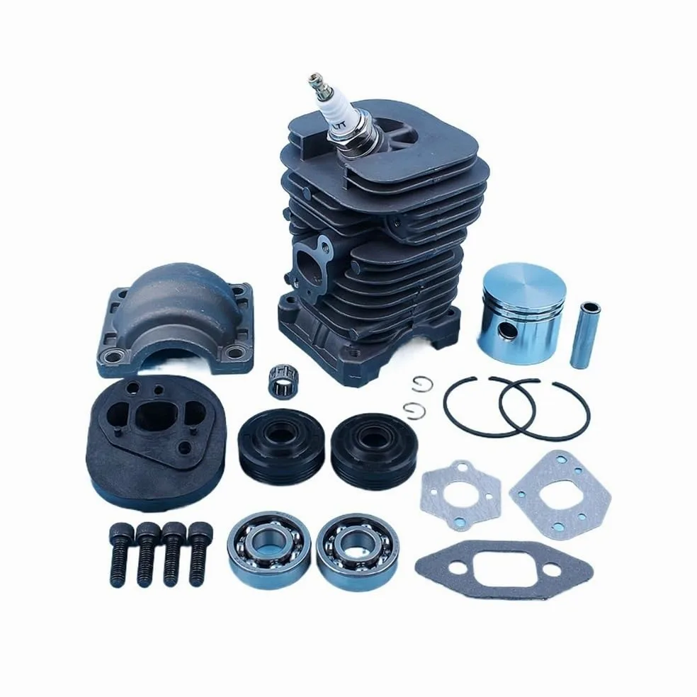 Pieza DE Recambio Kit de Junta de Sello de cojinete de cigüeñal de Disco de pistón de Cilindro Compatible con H 335 435 440 338 438 444 Revestimiento de Motosierra