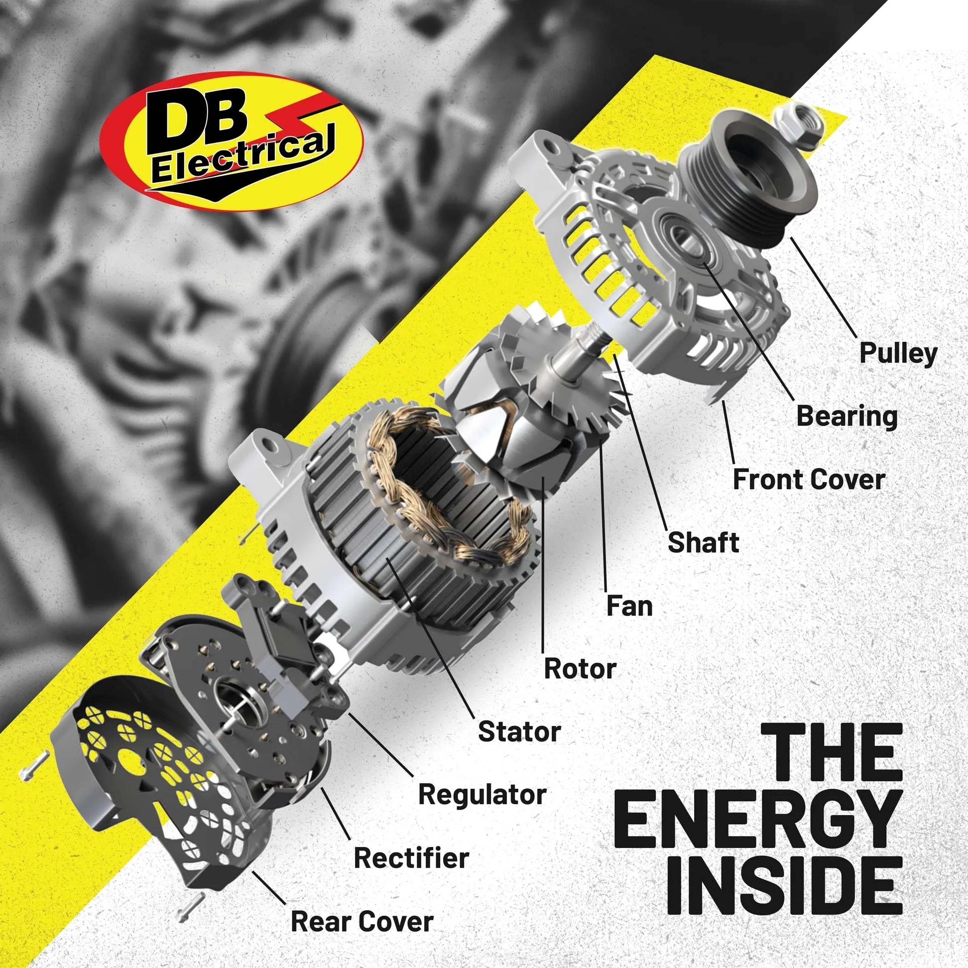 Nuevo DB eléctrico ADR0299 alternador compatible con reemplazo para Mercruiser modelo 350 Mag MPI (Gen +) modelo 350 Mag MPI Horizon modelo 454 Mag MPI Horizon (Gen VI) modelo 5.7L EFI (Gen +) 8460N