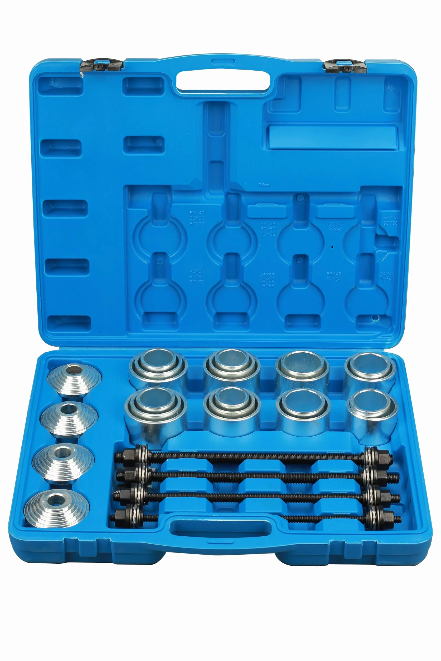 BOOMSTART Juego de rodamientos silenciosos de 28 piezas, prensa de rodamientos de rueda, kit de herramientas de bujes extractores con caja de almacenamiento, extractor, instalador para coche, camión y