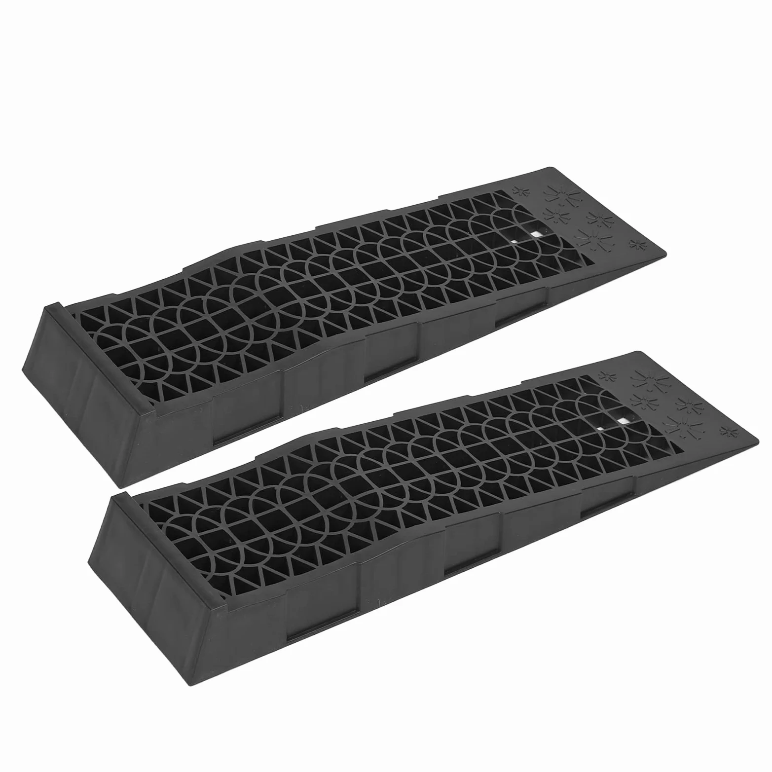 Generic 2 Rampas de Coche de Perfil bajo de Plástico Resistente, Capacidad de 4400 Libras para Mantenimiento de Vehículos, de Aceite, 27,6x7,9x3 ​​Pulgadas