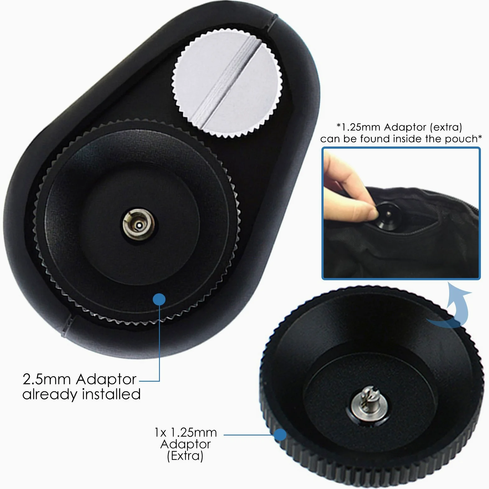 400X Lichttoptischer Hand-Mikroskopprüfer für Koaxialkabel einschließlich 2,5 mm und 1,25 mm Adapter