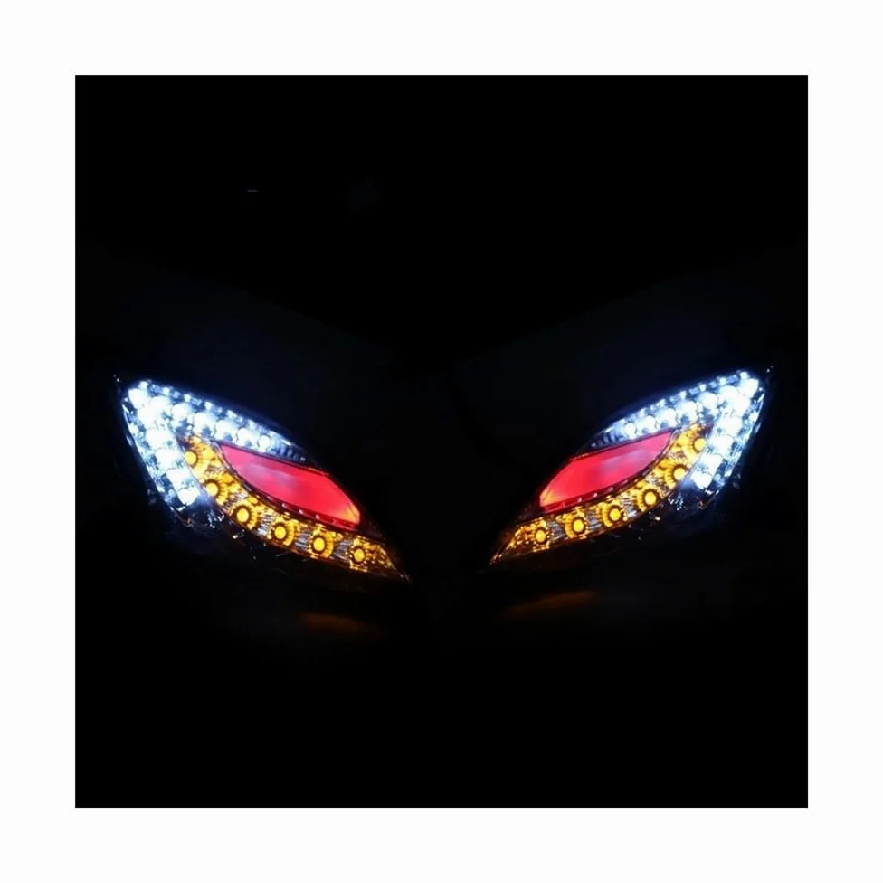 Nisza luces señalización Accesorios De Motocicletas Para YA&MAHA CYGNUS-X SE44J 2008-2012 Motocicleta Scooter Luz LED De Intermitente Luz Indicadora (Color : Red)