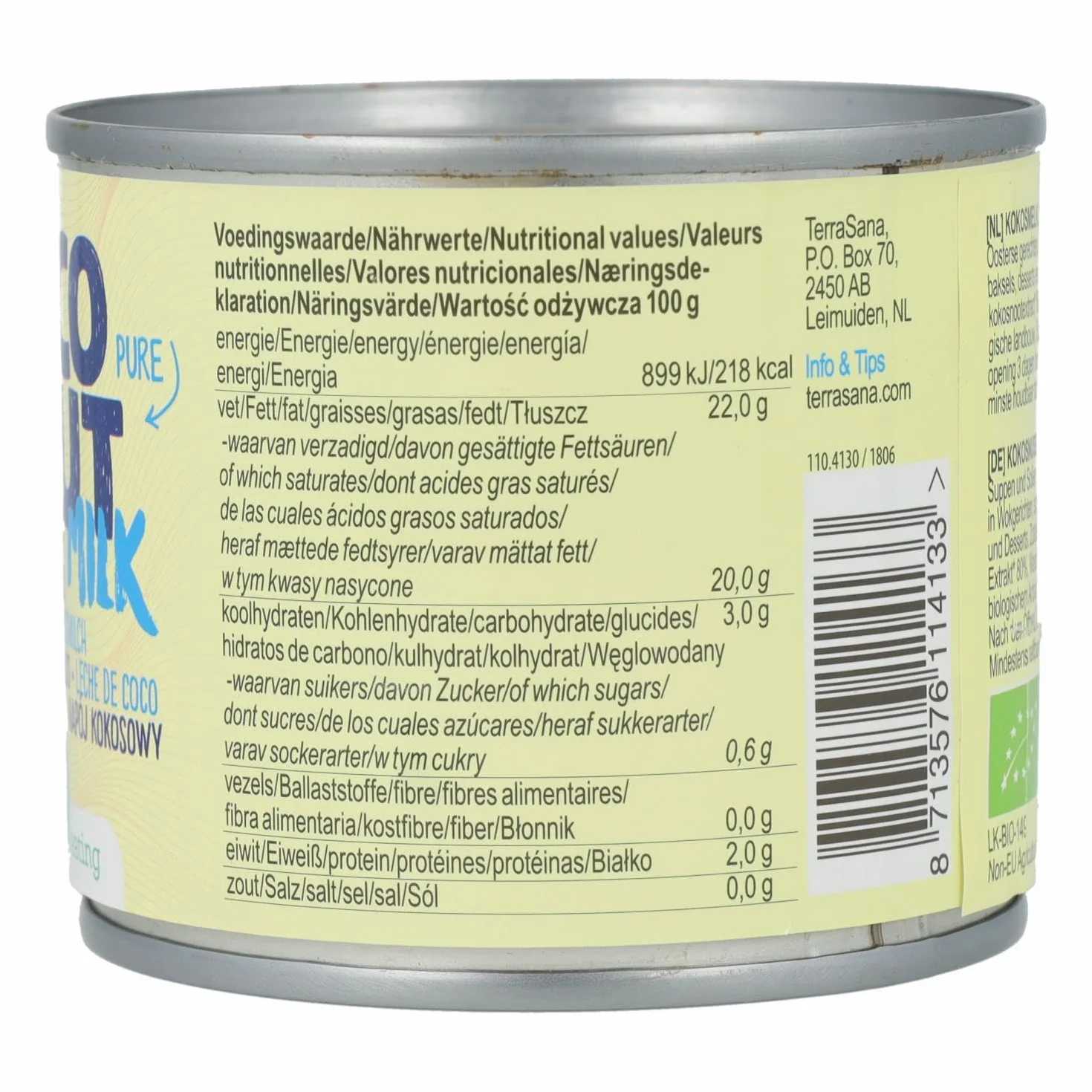 Leche Coco BIO Terrasana 200 ml