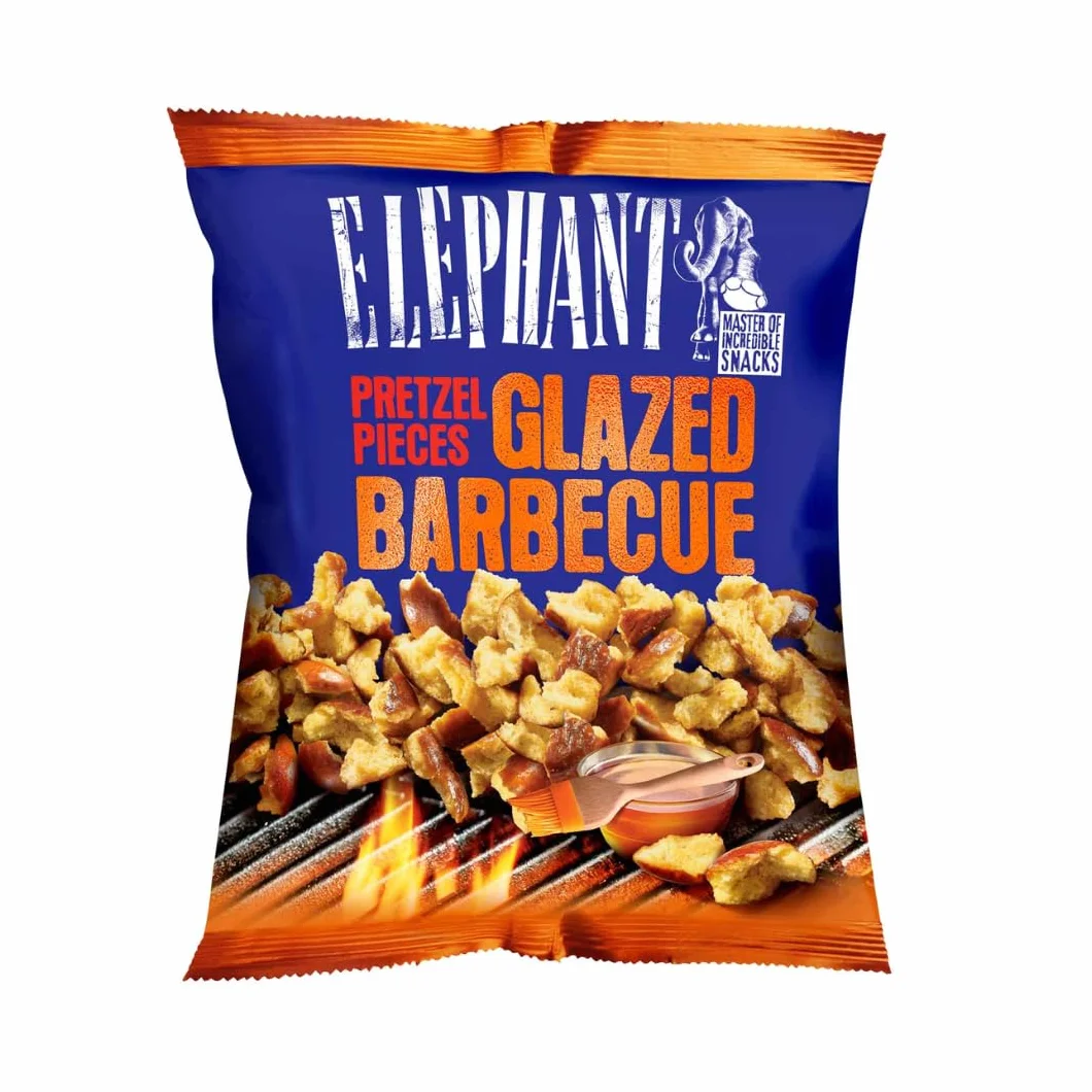 Elephant Pretzel Pieces 4 x 125 g BBQ Sriracha Honey Mustard Crujientes Pretzelets