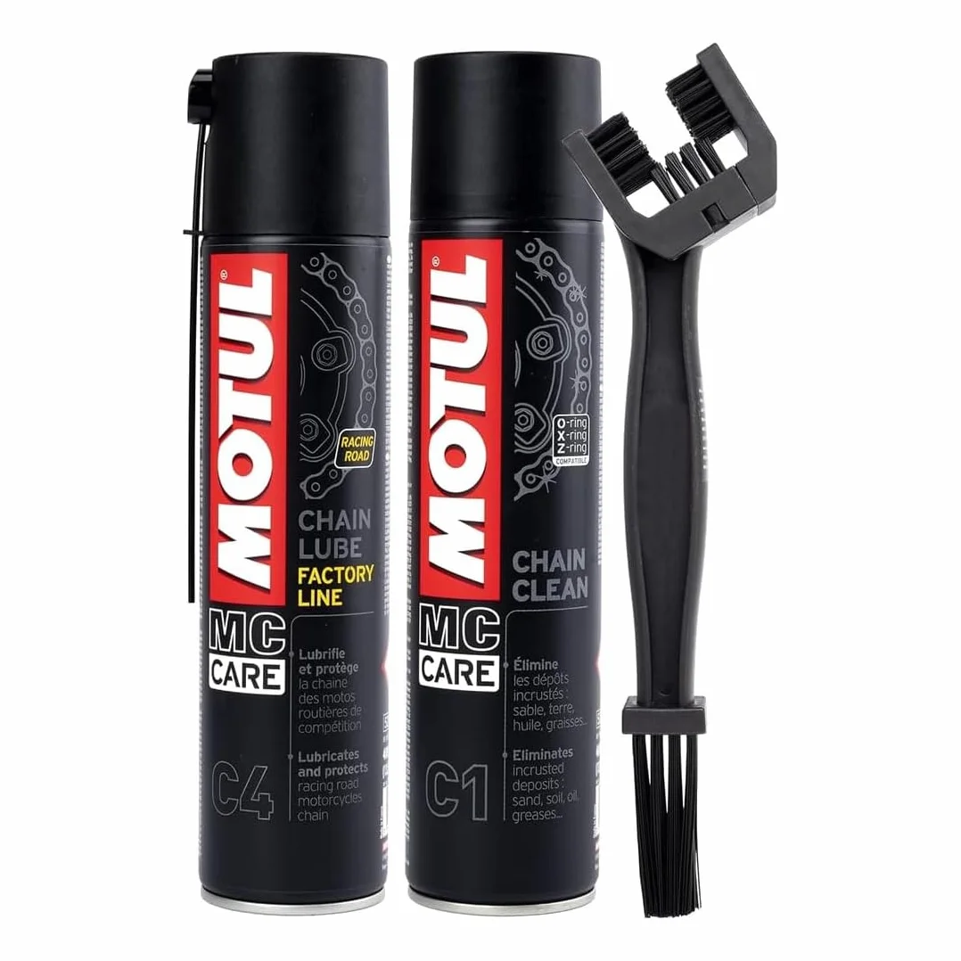Motul Kit de limpieza lubricante para cadena C4 400 ml con cepillo