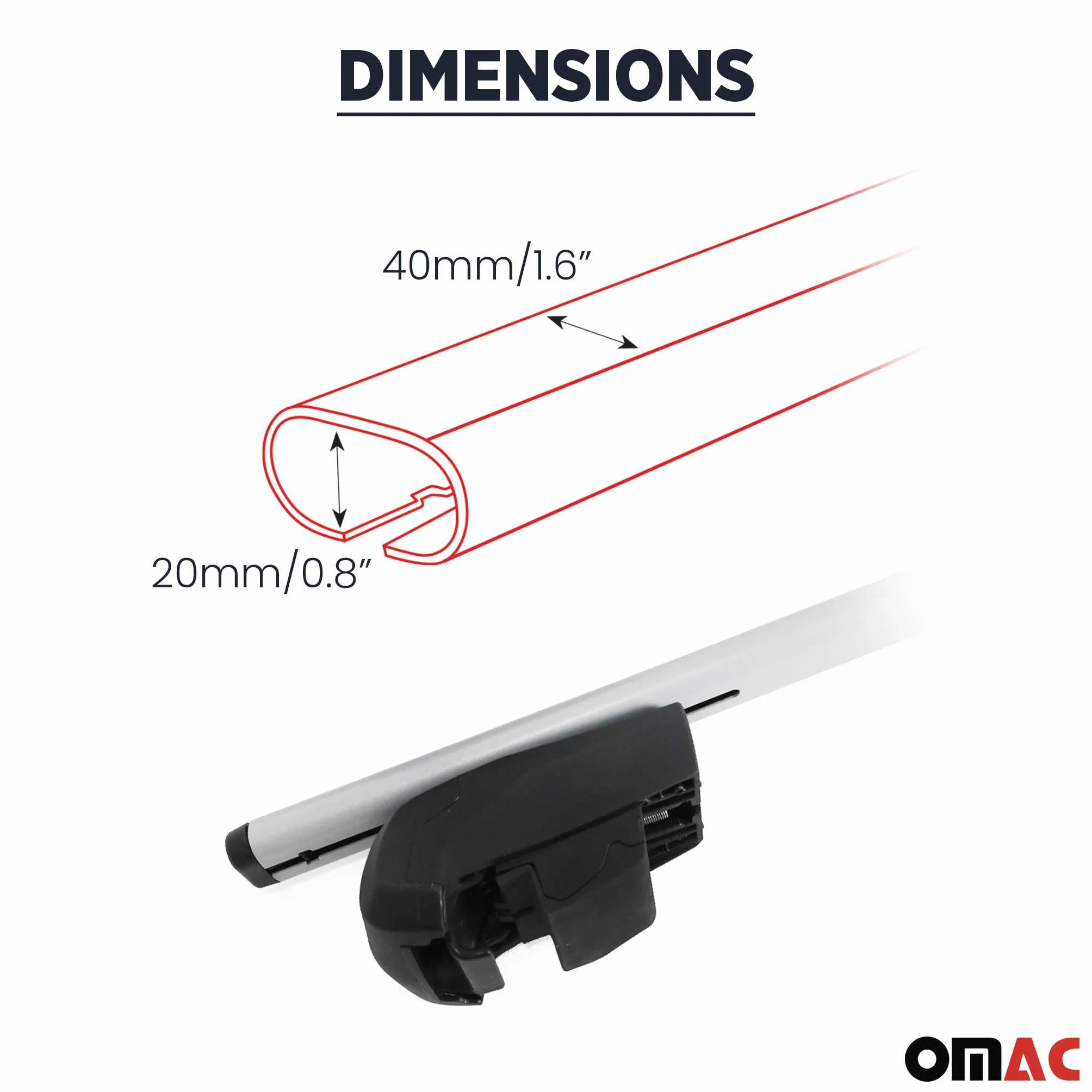 OMAC Dachtrager Quertrager Fur Toyota Highlander IV 2020-2026 – City Crash Probado – ISO Pas 11154