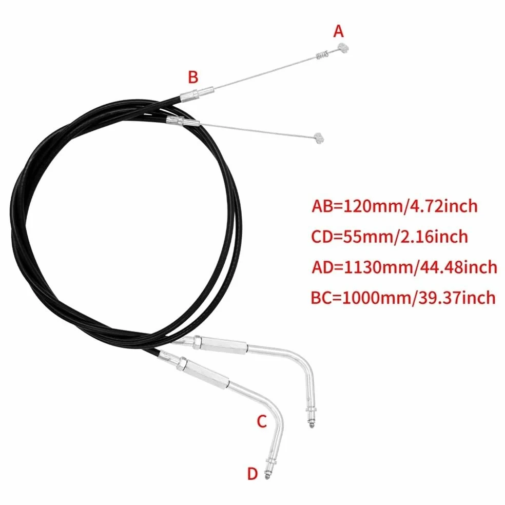 Cable de embrague para acelerador motocicleta, cables acero 90, 100, 110, 120, 130 y 150cm, línea para Sportster XL1200 XL883 Para Dyna
