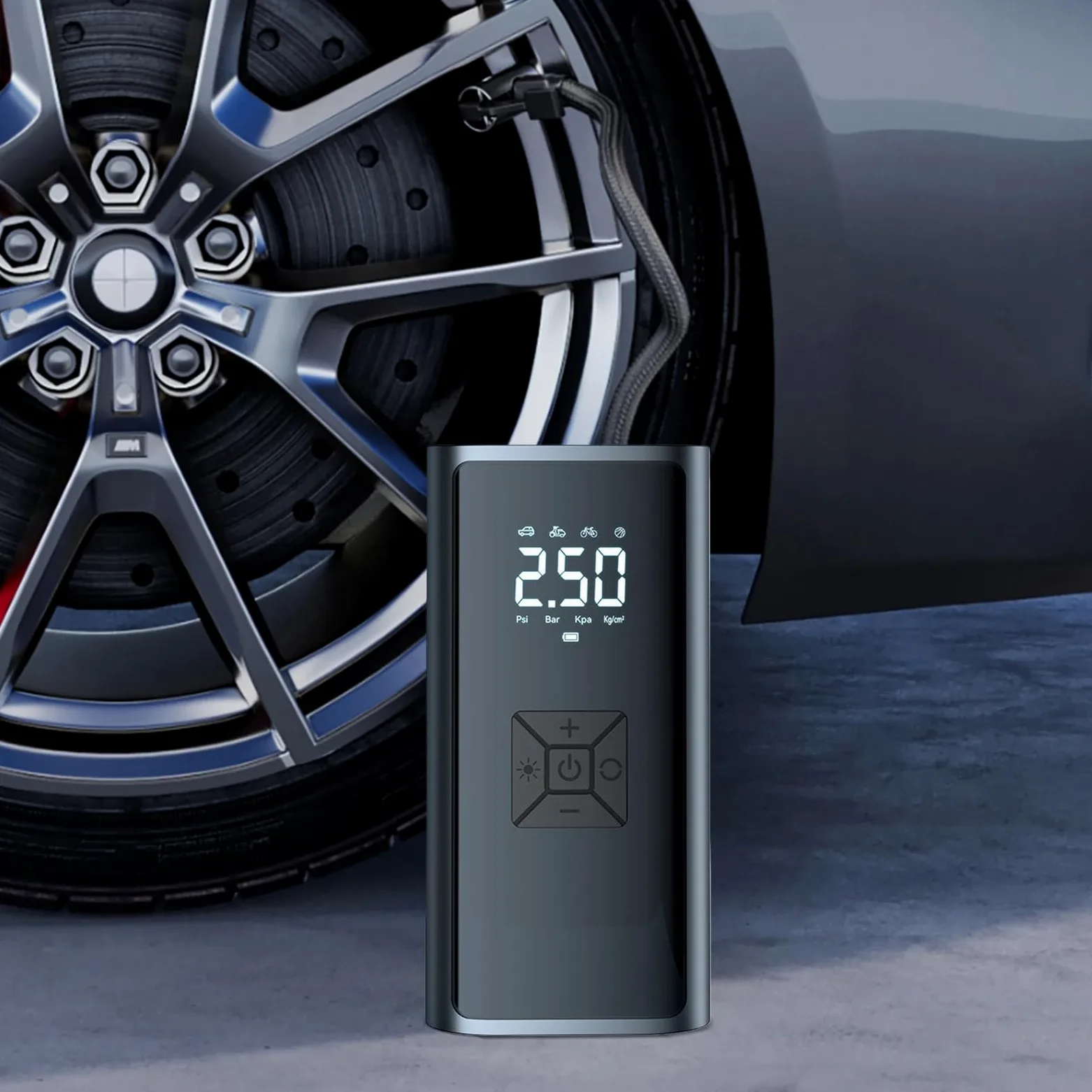 Inflador Ruedas Coche Inflador de neumáticos, bomba de aire de 150 PSI con manómetro Digital, bomba de neumáticos para coche, motocicleta, bicicleta, pelotas y más Compresores de aire portátiles