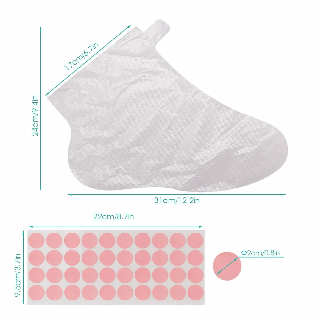 Forros de Baño de Cera para Pies Calcetines de Cubierta Térmica 200 Pcs