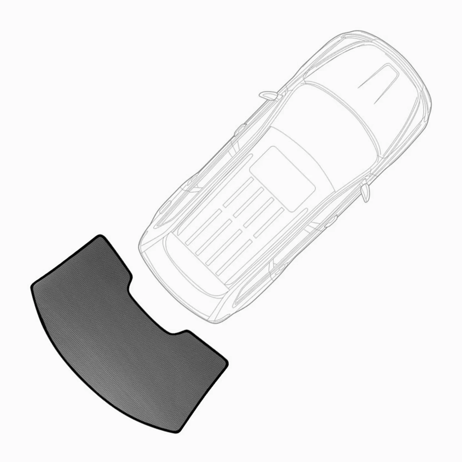 Parasol Ventanilla Coche Parasol Magnético para Peugeot 2008 2013-2019 Parasol para Parabrisas Delantero Cortina De Verano Accesorios para Coche Parasoles(Back Windshield)