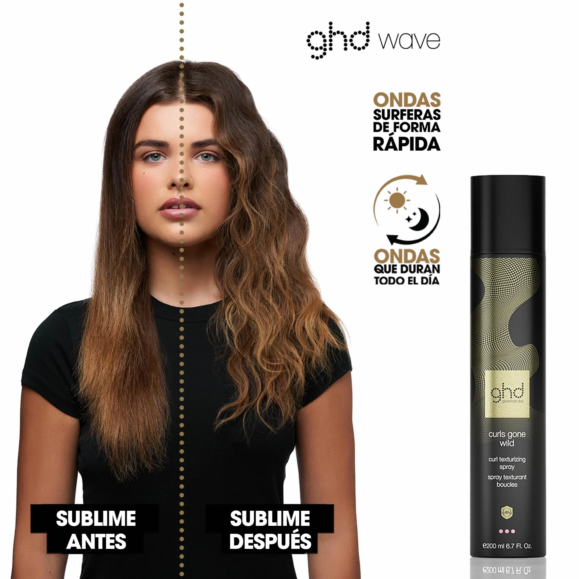 ghd Spray Texturizador Ondas y Rizos Volumen Brillo Natural Protección Térmica 200ml