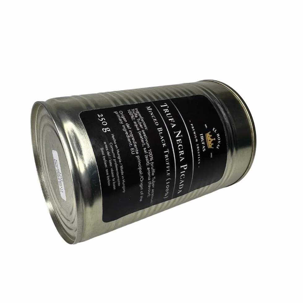 Trufa Negra Picada 250g Trufa Fresca en Salmuera Natural Condimento Gourmet Vegano Sin Gluten El Royal Trufas