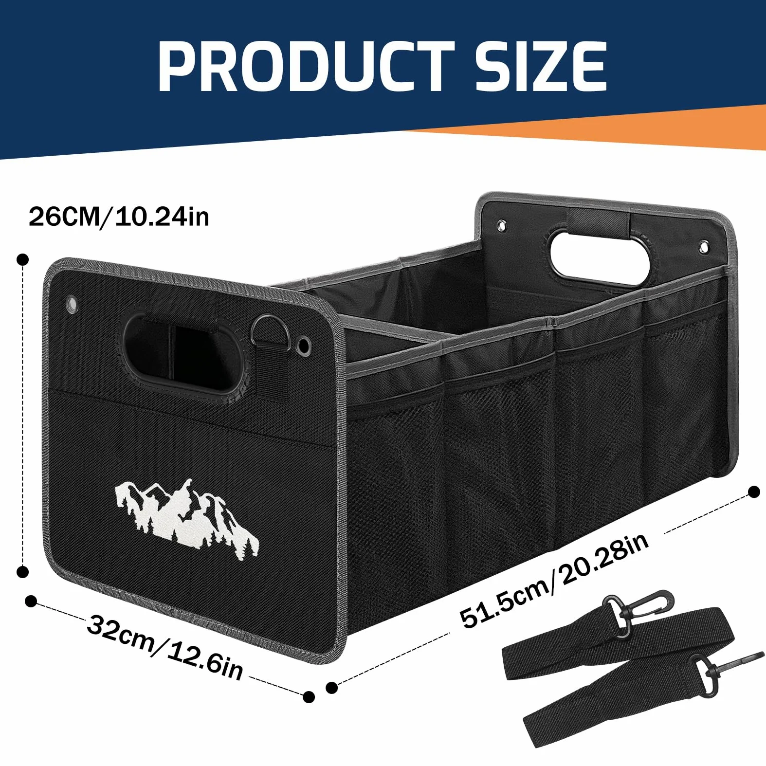 Organizador de maletero de coche para Subaru Outback Crosstrek Forester, accesorios de automóvil para hombres y mujeres, plegable e impermeable, caja organizadora de almacenamiento de poliéster Oxford