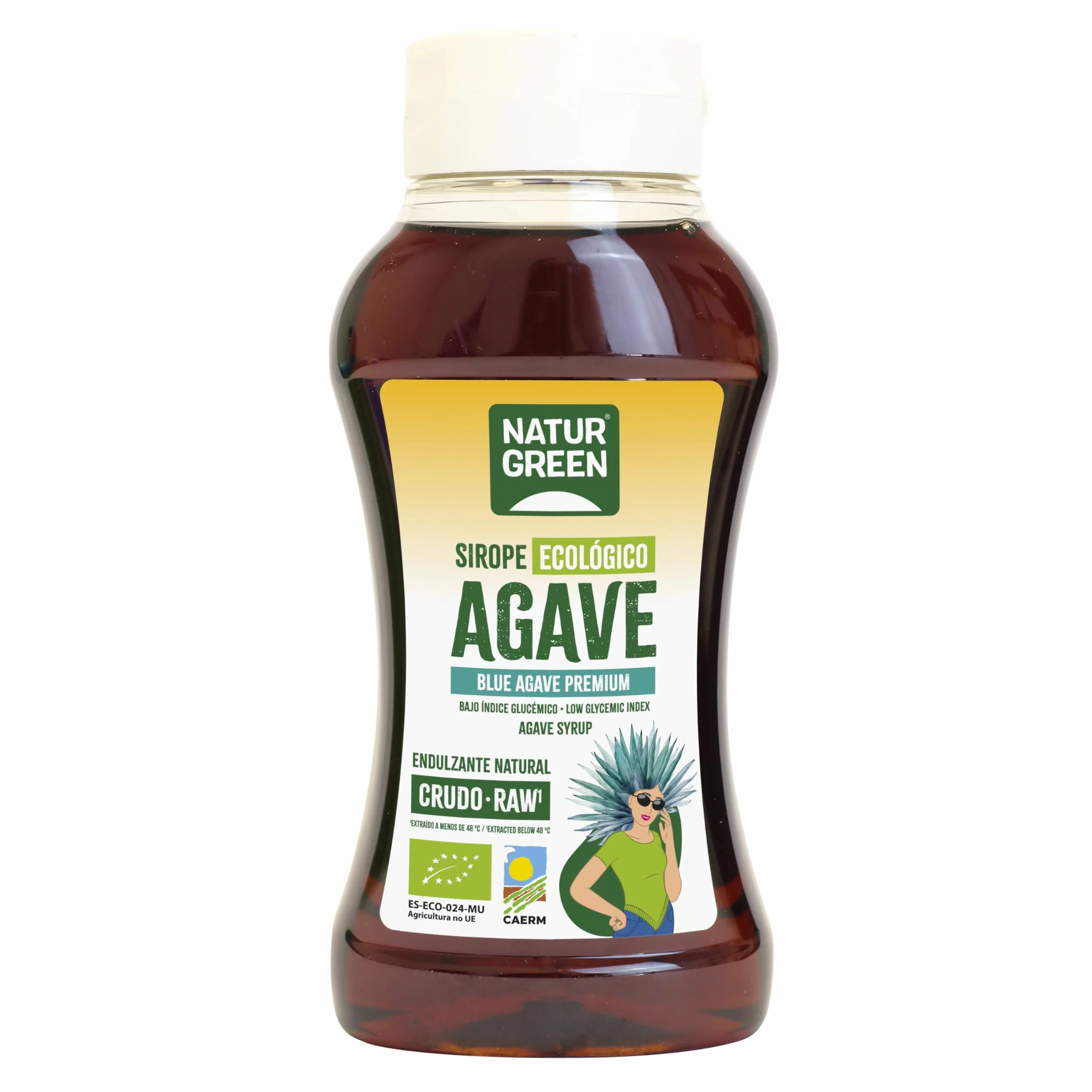 Sirope Agave crudo Ecológico Bio, Endulzante Natural, Pack 7 Unidades 500ml/690g