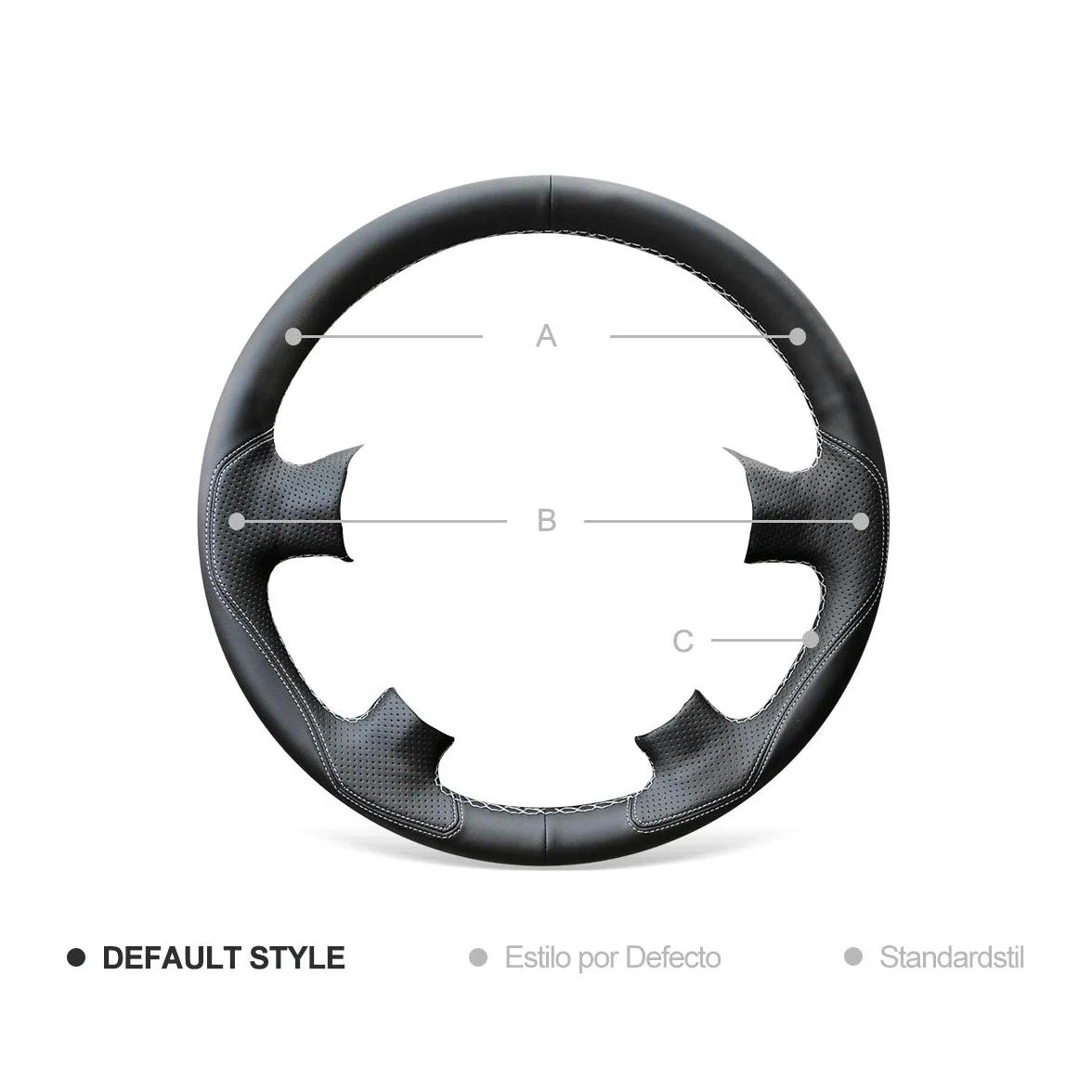 MEWANT Funda de volante de cuero para Honda CR-V CRV 2002-2006 / Accesorios de volante para Honda CR-V CRV