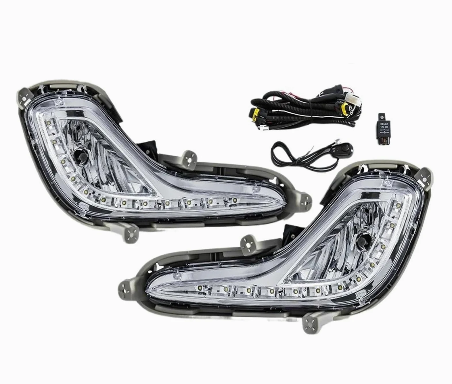 Para Hyundai Para Accent 2012, 2013, 2014, 2015, 2016 Y 2017, Luces Diurnas LED DRL, Faros Antiniebla Y Luces Diurnas.