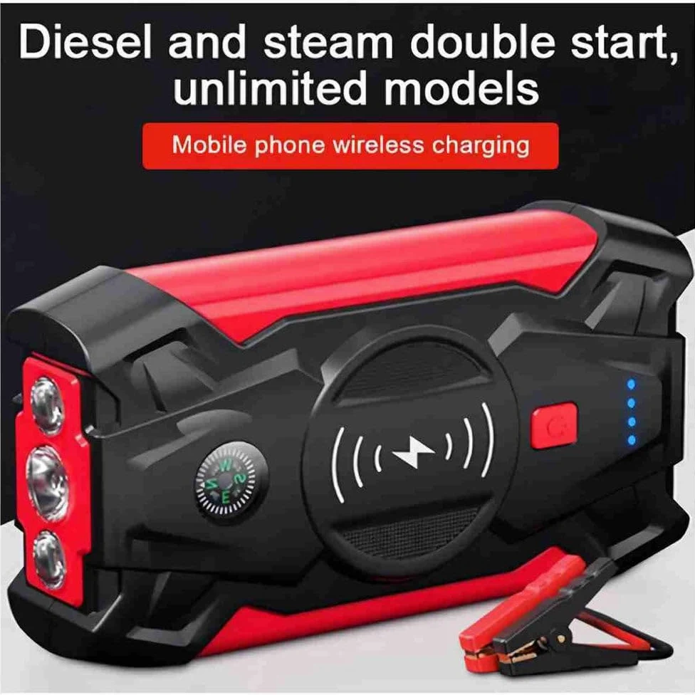 Arrancador de Batería de Coche Almalux Q-X7 – 26000 mAh, Compresor de Aire y Cargador Inalámbrico