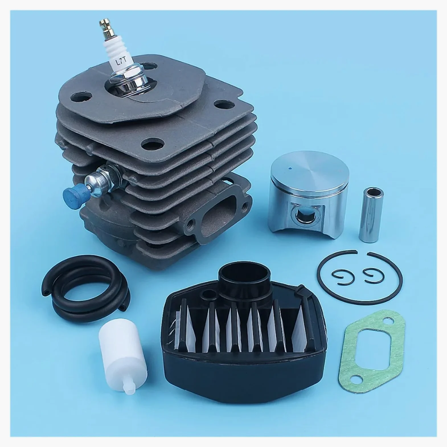 Kit de línea de Gas de Filtro de Combustible y Aire de pistón cilíndrico for Motosierra CS 2159 CS 2156 CS2159 CS2156 EPA, Puerto de Gran Cilindro de 47mm
