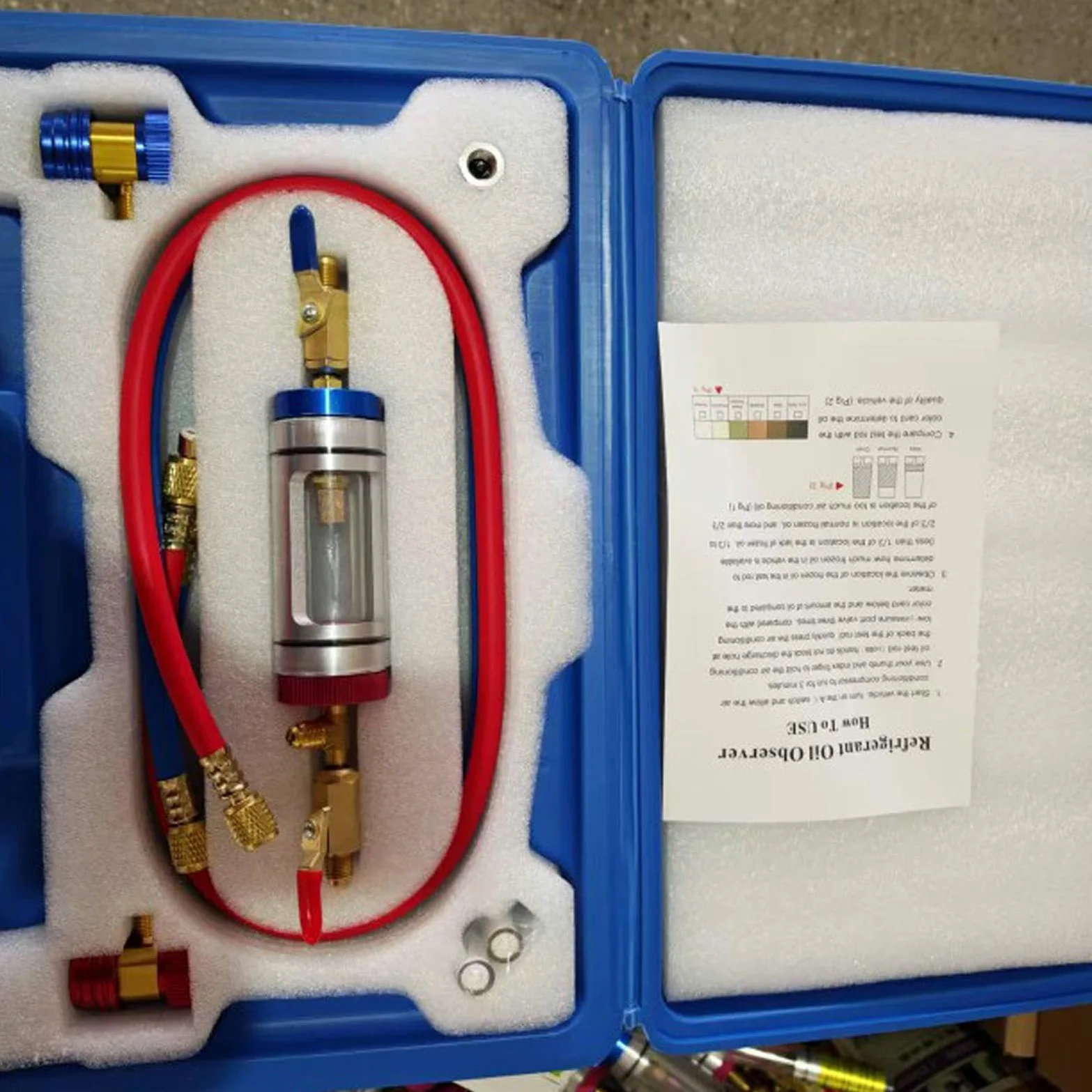 Generisch Analizador de AC – Kit de filtro de refrigerante de aleación de aluminio | Herramienta de llenado de de aire acondicionado para coche para eliminar impurezas de freón y