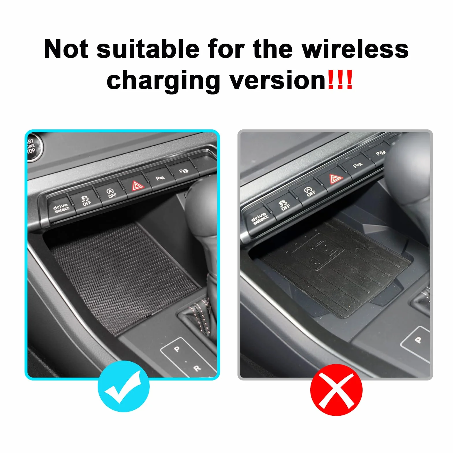 CDEFG Compatible con Audi Q3 F3 2019-2022 2023 2024 2025 consola central organizador caja de almacenamiento Q3 F3 guantera inferior la consola central Q3 F3 mk2 Sportback 2025 Accesorios