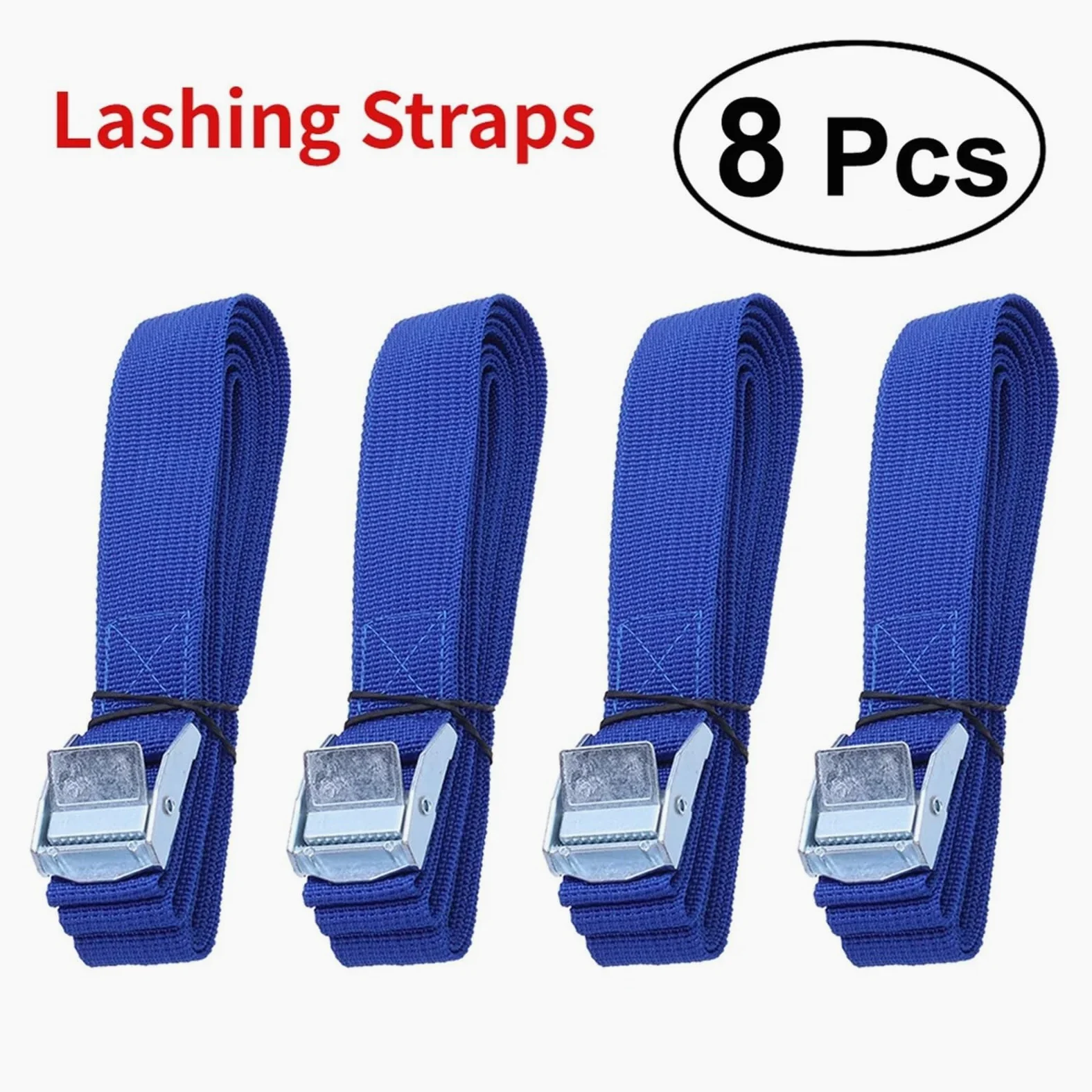 Correas de trinquete Correa de Amarre 2,5 m con Hebilla Nailon for Equipaje, Ganchos aleación Zinc(10PC)
