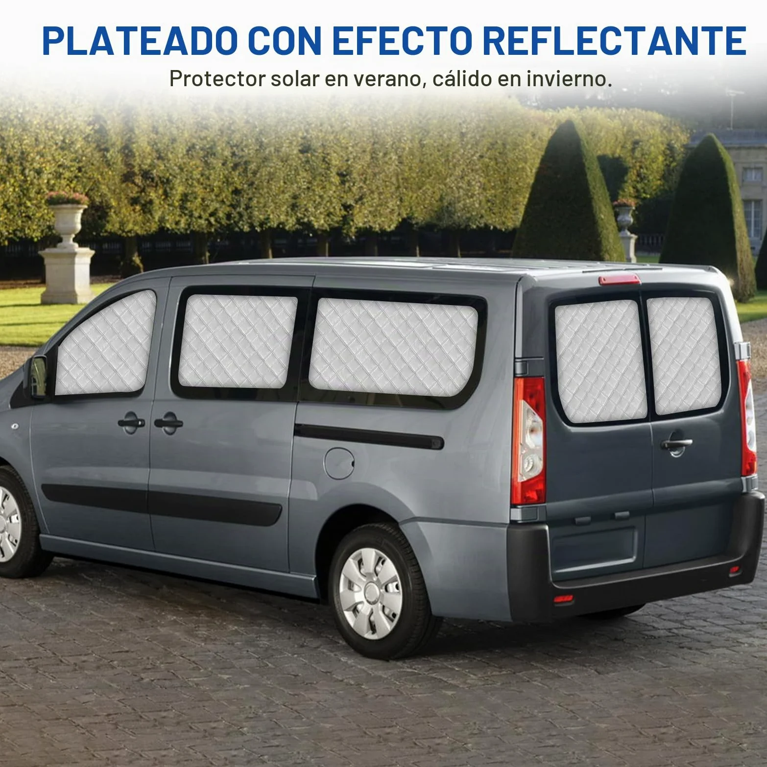 9 Piezas Parasol del Parabrisas Automóvil Reemplazo para Citroen Jumpy 2016-2024 LWB, Reemplazo para Opel Vivaro 2019-2024 LWB, Cabina del Conductor Cubierta de Parasol Automóvil