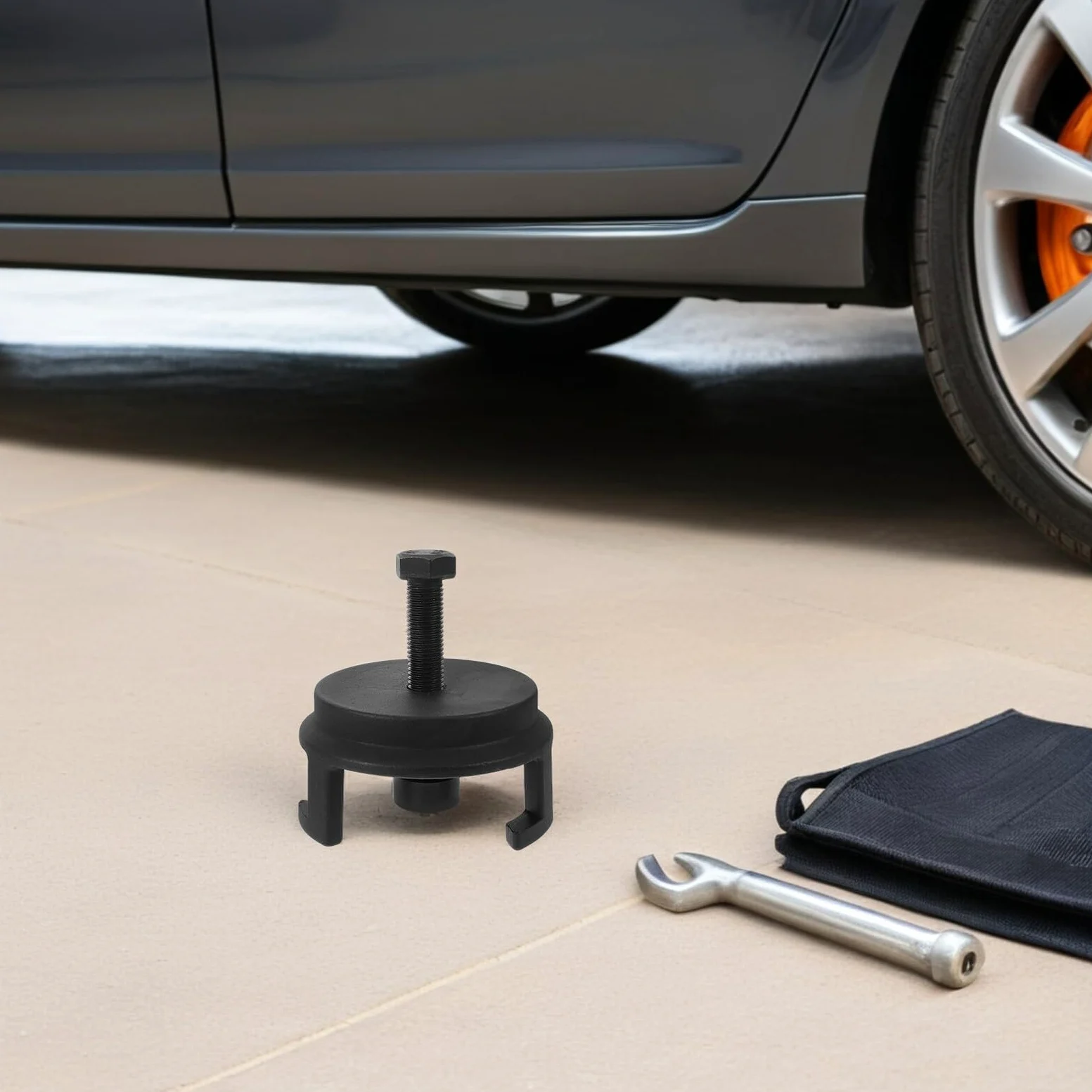 Mikinona Extractor de Balanceador Armónico de Hierro Robusto Herramienta Profesional para Polea de Cigüeñal Compatible con Ford Kit de Extracción Segura Daños para Mantenimiento de Motor