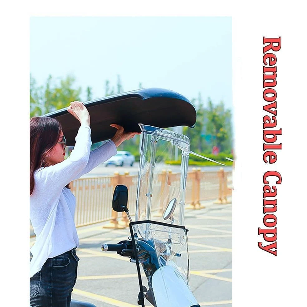 Cubierta Resistente al Agua Totalmente Cerrada para Bicicleta Eléctrica | Protección para scooter, parasol, tienda impermeable para scooter de movilidad, diseño parasol, tiras reflectantes
