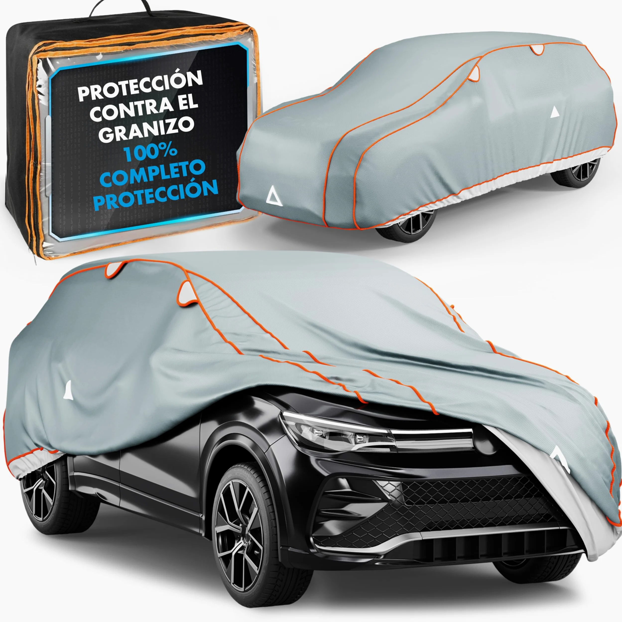 WALSER Lona de protección antigranizo para Coche Funda Repelente al Agua antigranizo, Certificado por TÜV Austria* Perma Protect Complete, Lona de protección Talla 8