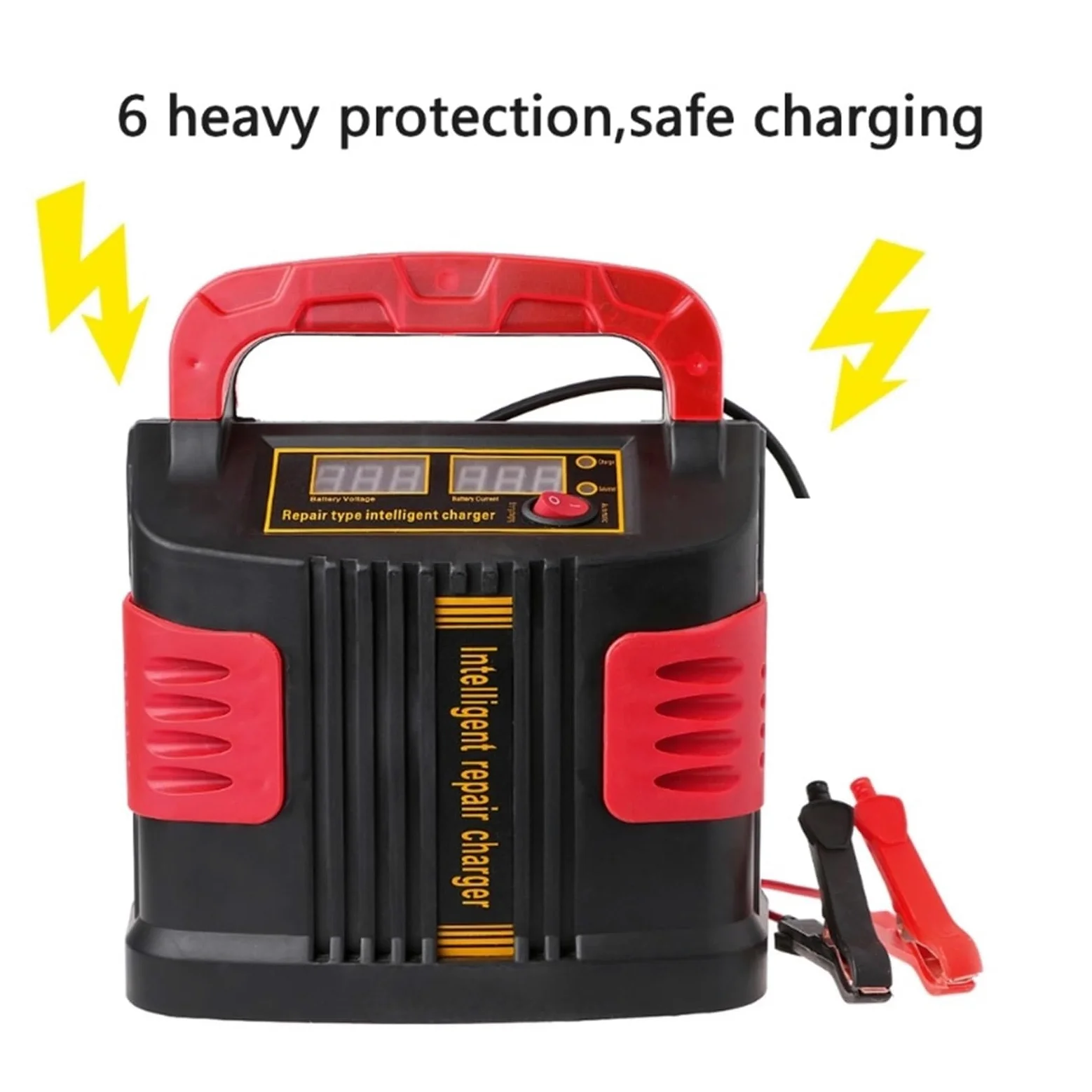 350W 14A Auto Ajuste LCD Cargador De Batería 12V-24V Arrancador De Batería De Automóvil Portátil FáCil De Usar