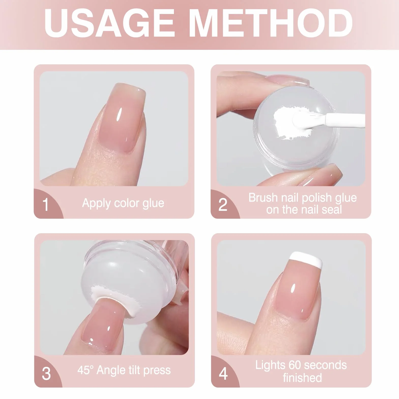 Juego de herramientas de estampación de uñas de silicona, sello de gelatina con raspador, kit de manicura DIY