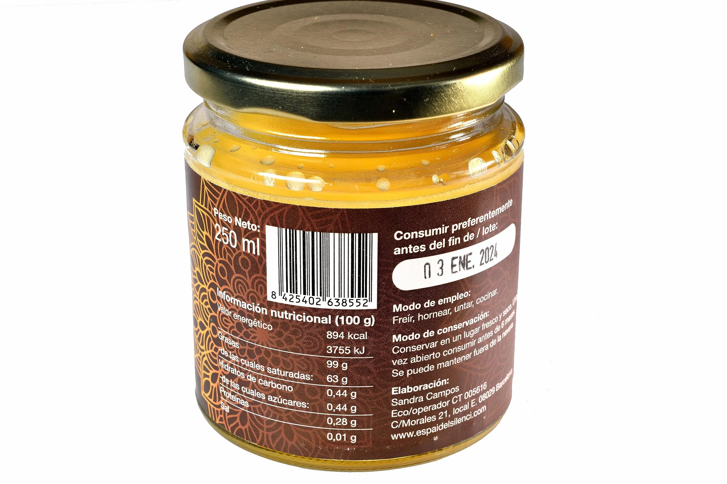 Mantequilla Clarificada Ghee 100% Ayurveda 250 gr