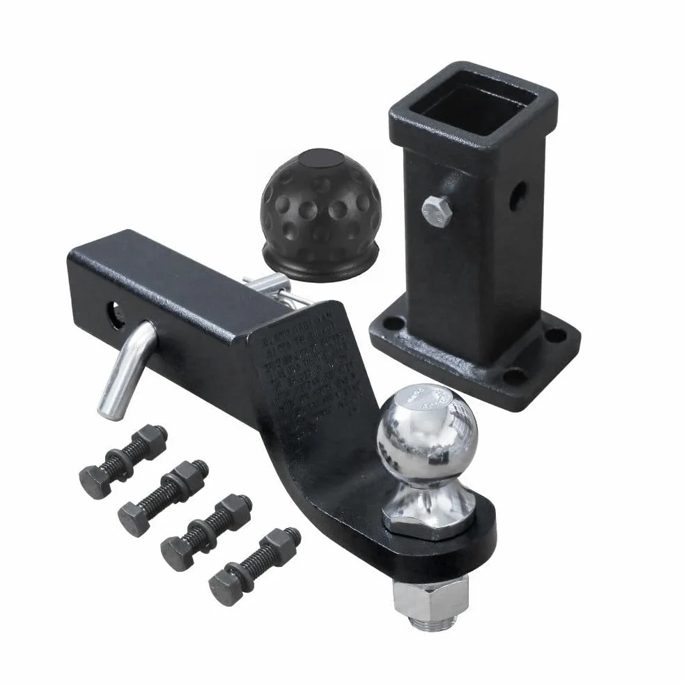 Adaptador de Enganche de Remolque con 50 * 50mm Tubo Receptor de Remolque,Montaje de Bola de 50 mm,Capacidad de Carga de 3000 kg